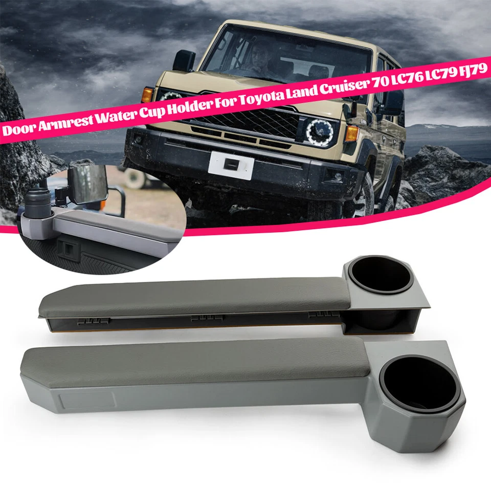 1 Pair RH & LH Door Armrest Cup Holder For Toyota Land Cruiser 70 Series - Image 1 of 4