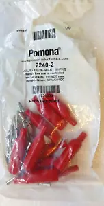 Alligator Test Clip Pomona 2240-2 with Banana Jack, Red (Pack of 10) - Picture 1 of 3