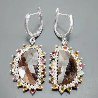 Pendientes Mujer 30 ct+ Pendientes Zafiro Plata de Ley 925/E125908 Foto 1 de 4