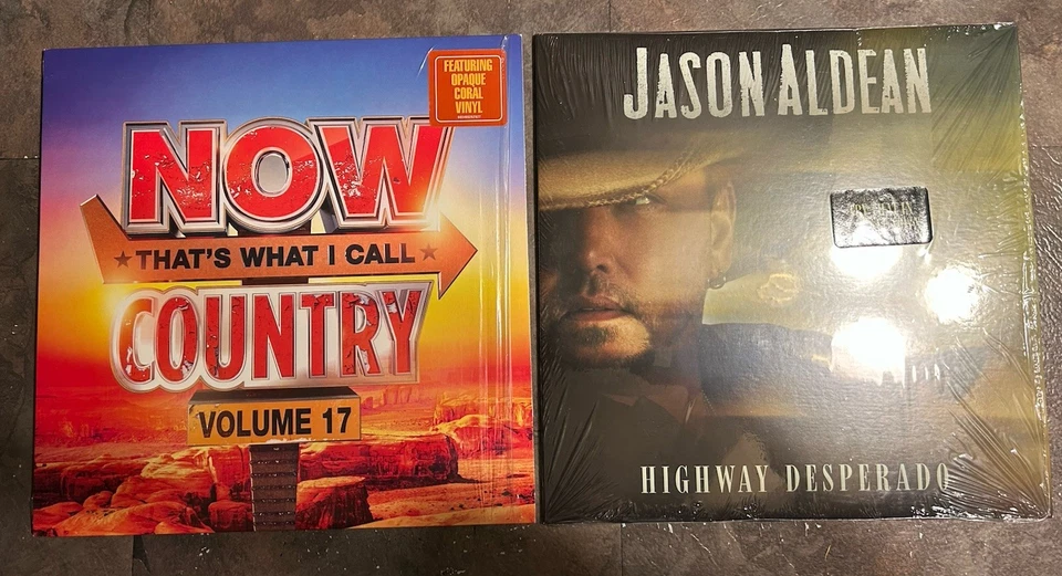 Jason Aldean Highway Desperado White Vinyl & Now That’s What I Call Country 17 Foto 1 de 4