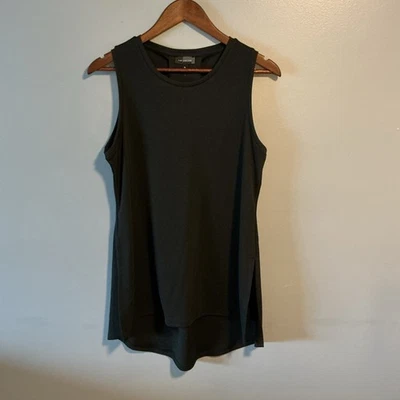 Camiseta sin mangas The Limited dobladillo alto bajo para mujer M negra cuello redondo abertura lateral elástica NUEVA Foto 1 de 4