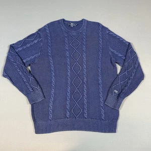 Vineyard Vines Sweater Mens XXL Blue 100% Cotton Cable Knit Pullover Jumper - Picture 1 of 9