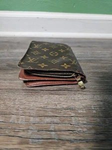 Louis Vuitton Porte Papel Cremallera Monograma Sp1020 Doble Cartera Marrón PVC Cuero - Imagen 1 de 7
