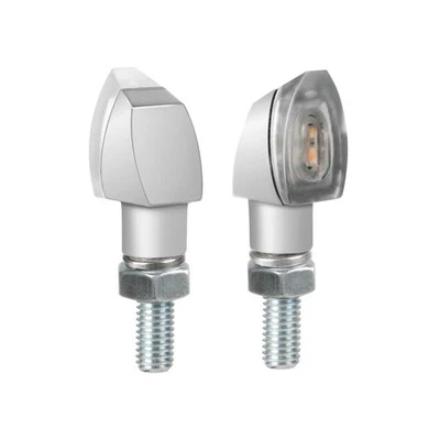 COPPIA FRECCE MOTO A LED OMOLOGATE INDICATORI DI DIREZIONE LUCE ARANCIO LAMPA - Immagine 1 di 4