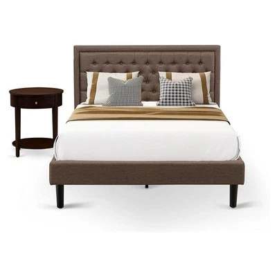 Набор для спальни East West Furniture Kendall из 2 предметов дерево королева коричневый/красное дерево - Изображение 1 из 4