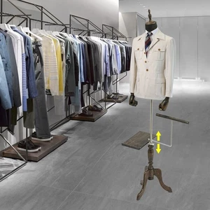 Manichino Uomo Vestito Mezzo Corpo Manichino Uomo Regolabile - Foto 1 di 13