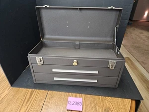 KENNEDY #220-416665 2 DRAWERS LOCKING TOOLCHEST W/KEYS 20" L x 8 1/2" D x 9 3/4" - Picture 1 of 10