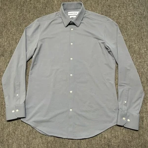 Camisa Mizzen + Principal Para Hombre Manga Larga Con Botones Azul Ajuste Elastizada Informal - Imagen 1 de 8