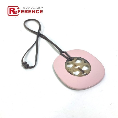 HERMÈS Hermes Lift Gm Accessori Collana Ciondolo Corno di Bufalo Donna Rosa