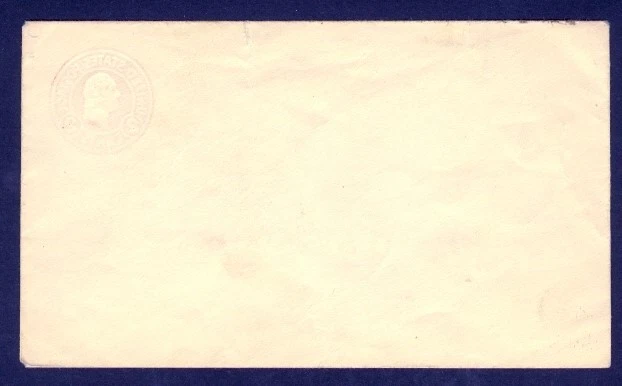 USA 2c RED WASHINGTON ENVELOPE w/DESIGN PRINTED ON INSIDE - Image 1 of 1