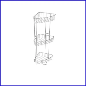Three-Tier Stainless Steel Corner Shower Caddy - Easy Assembly & Stylish Design - Picture 1 of 10