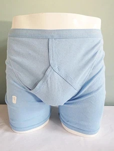 Vintage 1980s Mens Trunks Pants Jockey Underpants Unused Blue Y Fronts 36" - Picture 1 of 10