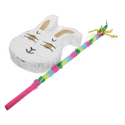  1 Set Piñata Coniglietto Pasquale con Bastoncino Piñata a Forma di Coniglio - Image 1 of 4