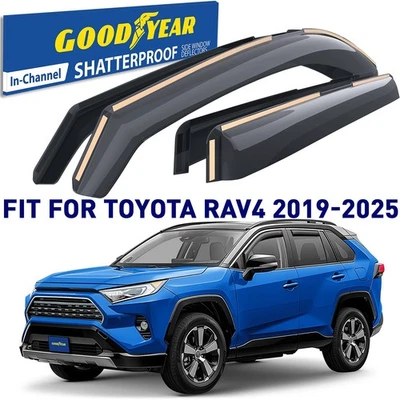Protectores de lluvia viseras de ventilación pantalla para Toyota RAV4 2019-2025 IRROMPIBLE Foto 1 de 4
