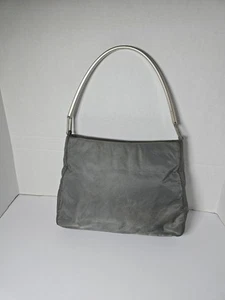 Prada Hobo Bag grau Nylon mit Metallriemen - Bild 1 von 16