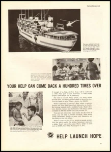 1960 vintage ad for 'ss Hope' Hospital Ship - Picture 1 of 1