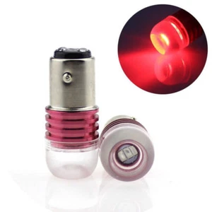 Pair Strobe Flashing Red 1157 2357 LED Car Tail Brake Light Lamp Motorcycle Bulb - Picture 1 of 5