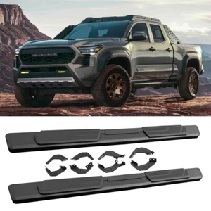 2Pcs Black Running Board Fits for Toyota Tacoma 2024 2025 Side Step Nerf Bar - Picture 1 of 10
