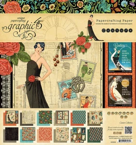 Graphic 45 - Couture - 8x8 Paper Pad 24 Sheets Mixed Media Scrapbook Deluxe - Imagen 1 de 12