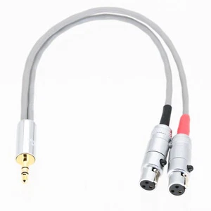 3.5mm TRS Stereo Plug to L+R Dual Mini XLR TA3F 8” L-2B2AT Insert Splitter Cable - Picture 1 of 3