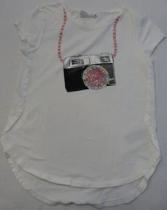 Gap Kids Flippy Sequin Double Sided Camers White T Shirt Size 12 - Picture 1 of 9
