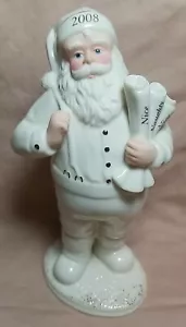 2008 Lenox für die Feiertage Weihnachtsmannlisten Porzellanfigur KEINE Box im Ruhestand - Bild 1 von 11