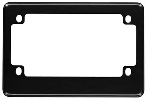 Anodized Aluminum Motorcycle License Plate Frame - Black - Picture 1 of 9