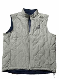 Chaleco deportivo Peter Millar Crown para hombre con cremallera en L Kalos Golf gris claro rendimiento - Imagen 1 de 10