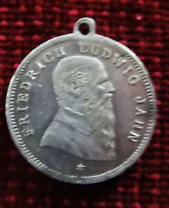FRIEDRICH LUDWIG JAHN MEDAILLE GEDENKEN AN DAS 10. GRÜNDUNGSFEST DORTMUND 1893 - Bild 1 von 2