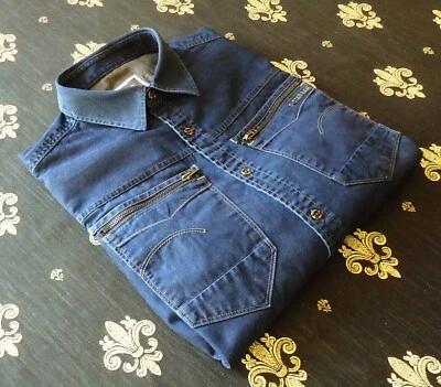 G-Star Raw size XL Slim Men's Western Shirts Indigo Blue - Image 1 of 4