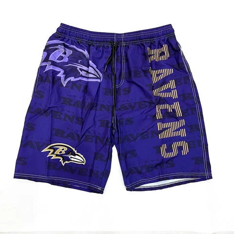 Baltimore Ravens NFL Football Mens Sportwear Quick Dry Board Short with Lining Cover