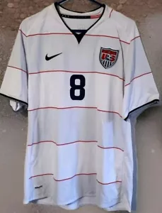 Men Nike US Authentic Soccer Futbol 2008/2009 Home Jersey DEMPSEY #8 SIZE Large - Picture 1 of 15