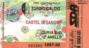 BIGLIETTO STADIO, TICKET - 1997-98, TORINO Vs. CASTEL di SANGRO - Serie B - Picture 1 of 2