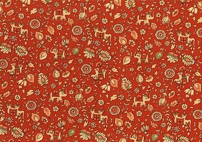 Cortinas de algodón caqui salmón rojo verde elefantes de tela suburbana  Foto 1 de 2