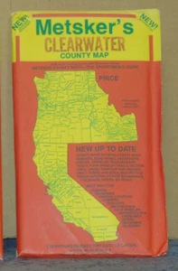 Early 1990's Metsker's Map of Clearwater County, Idaho - Picture 1 of 1