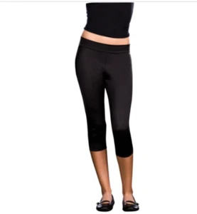 Sugar Sugar by DreamGirl Junior Crop Leggings Black Size M/L 7-13 - Picture 1 of 3
