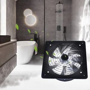 12 Inch Exhaust Fan Venting Blower Wall-Mounted Bathroom Airflow Ventilator Fan - Picture 1 of 12