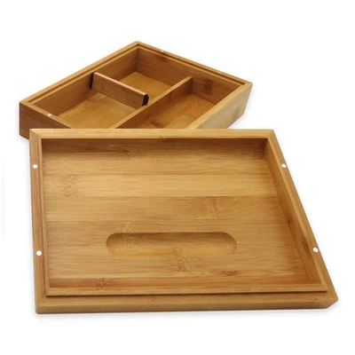 Bamboo Storage Box w/ Rolling Tray Lid - Green Goddess Supply - Image 1 of 3