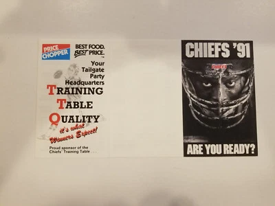Kansas City Chiefs 1991 NFL Football Pocket Schedule - Price Chopper - Image 1 of 2