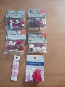 5 Packs Of Hearts  Buttons Assorted. Dress It Up. 1 Extra Pack Nutcracker. - Picture 1 of 7