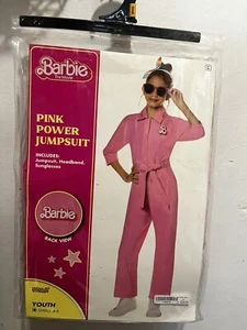 Pink Power Jumpsuit Barbie Doll Movie Youth Girls Halloween Costume Small 4-6 - Picture 1 of 1