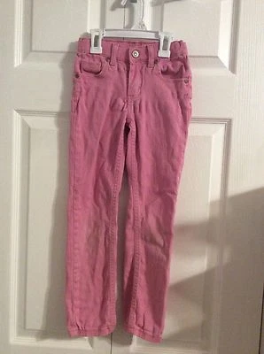 Girls Size 7 Pink denim skinny jeans, stretchy waistband, Sonoma - Image 1 of 4