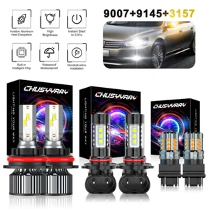 For Ford F250 F350 Super Duty 2001-2004 LED Headlight+Turn signal+Fog Lights - Picture 1 of 24