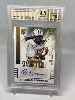 2015 Panini Contenders Draft Picks RC ROOKIE Auto Breshad Perriman BGS 9.5/10 - Image 1 of 4