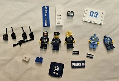 LEGO Policía Lote Mini Figuras de Acción Policías Policías Herramientas Piezas del Cuerpo Misceláneas Foto 1 de 4