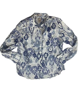 Camisa Chicos Estampado Azul Abotonada Talla 1 Mediana Sin Hierro Algodón Manga Larga A2 - Imagen 1 de 5