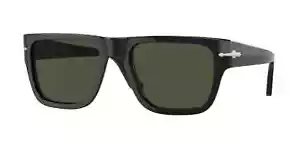 Nuevo Auténtico PERSOL PO3348S 95/31 55MM LENTE NEGRO/VERDE - Imagen 1 de 2