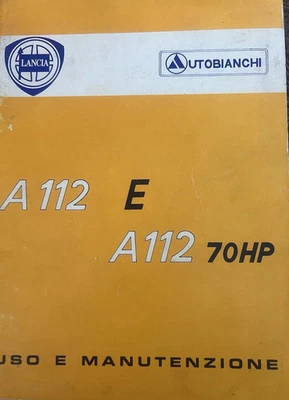 🔴 LANCIA AUTOBIANCHI A 112 Libretto auto uso manutenzione ORIGINALE vintage 78 - Immagine 1 di 4