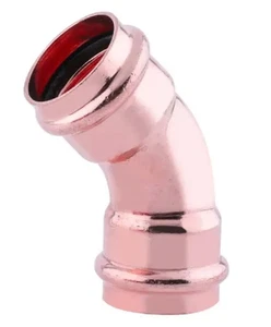 Montaje de prensa de cobre codo de 45 grados 3/4 pulgadas - Imagen 1 de 1