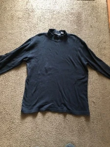 Croft & Barrow Damen Top Gr. M Schwarz Langarm Stehkragen 100% Baumwolle Freizeit  - Bild 1 von 1